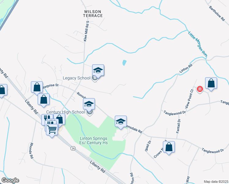 map of restaurants, bars, coffee shops, grocery stores, and more near 137 Dixon Lane in Sykesville