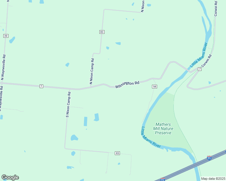 map of restaurants, bars, coffee shops, grocery stores, and more near 4805 Wilmington Road in Oregonia