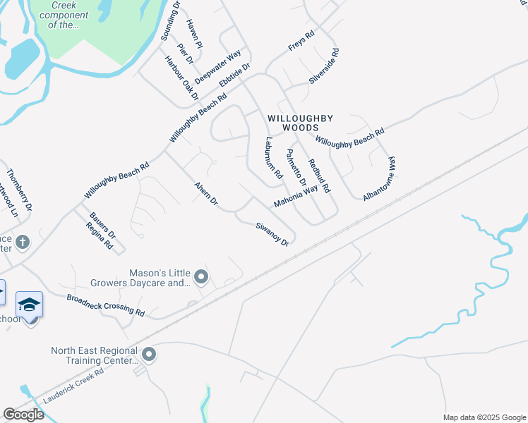 map of restaurants, bars, coffee shops, grocery stores, and more near 2960 Siwanoy Drive in Edgewood