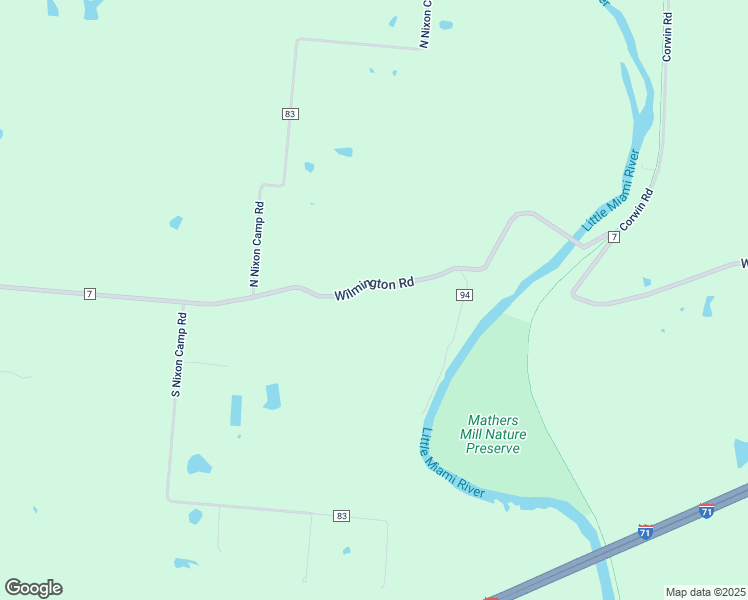 map of restaurants, bars, coffee shops, grocery stores, and more near 4805 Wilmington Road in Oregonia