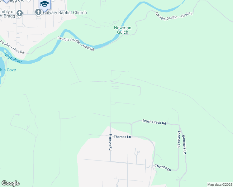 map of restaurants, bars, coffee shops, grocery stores, and more near 20001 Hanson Road in Fort Bragg
