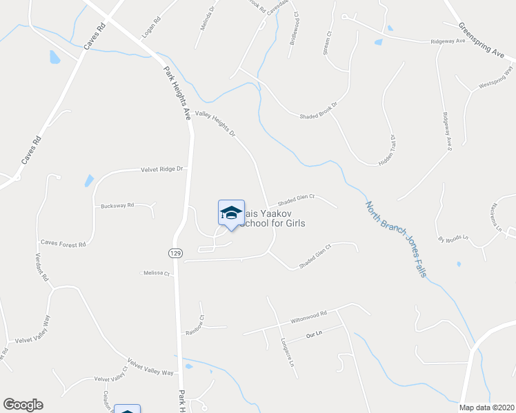 map of restaurants, bars, coffee shops, grocery stores, and more near 11100 Valley Heights Drive in Owings Mills