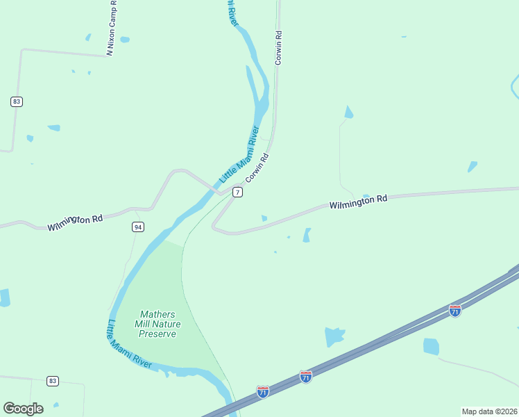 map of restaurants, bars, coffee shops, grocery stores, and more near 5654 Wilmington Road in Oregonia