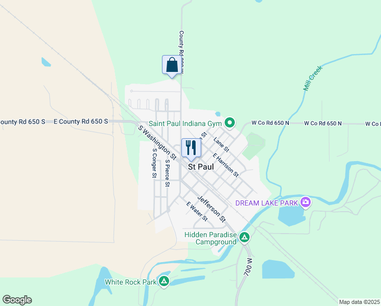 map of restaurants, bars, coffee shops, grocery stores, and more near 101 East Franklin Street in Saint Paul