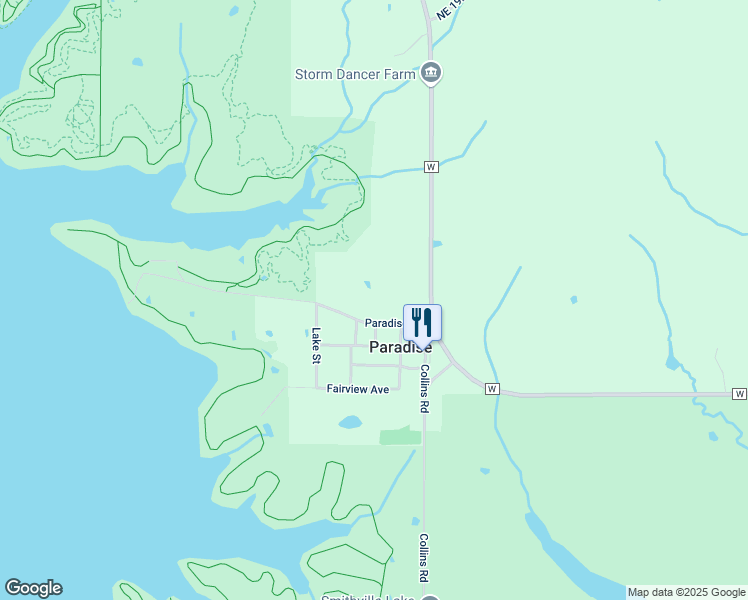 map of restaurants, bars, coffee shops, grocery stores, and more near 5024 Paradise Road in Smithville
