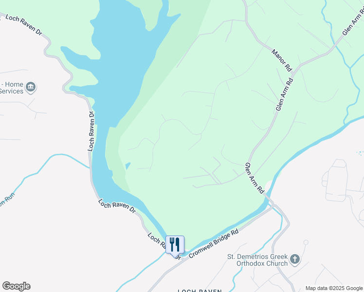 map of restaurants, bars, coffee shops, grocery stores, and more near 6 Maybrook Court in Glen Arm