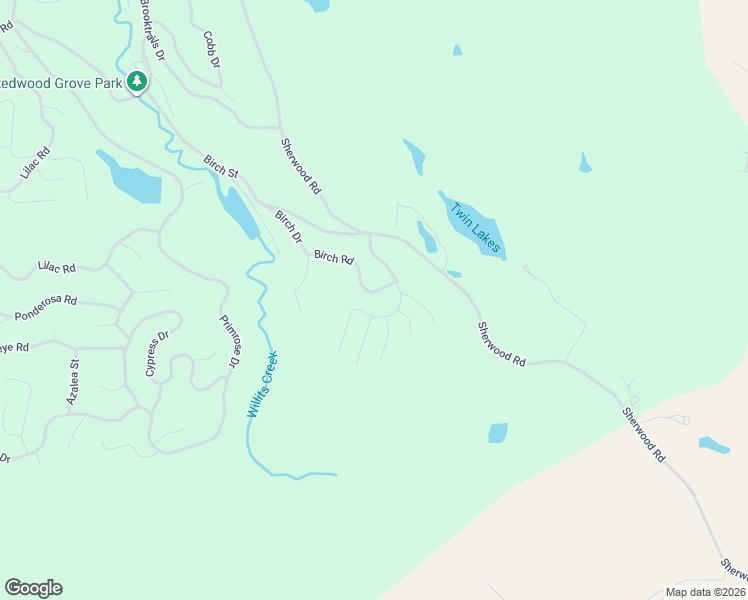 map of restaurants, bars, coffee shops, grocery stores, and more near 24181-24185 Birch Terrace in Willits