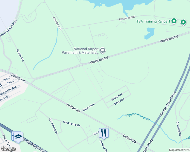 map of restaurants, bars, coffee shops, grocery stores, and more near 206 Hermosa Dr in Egg Harbor Township