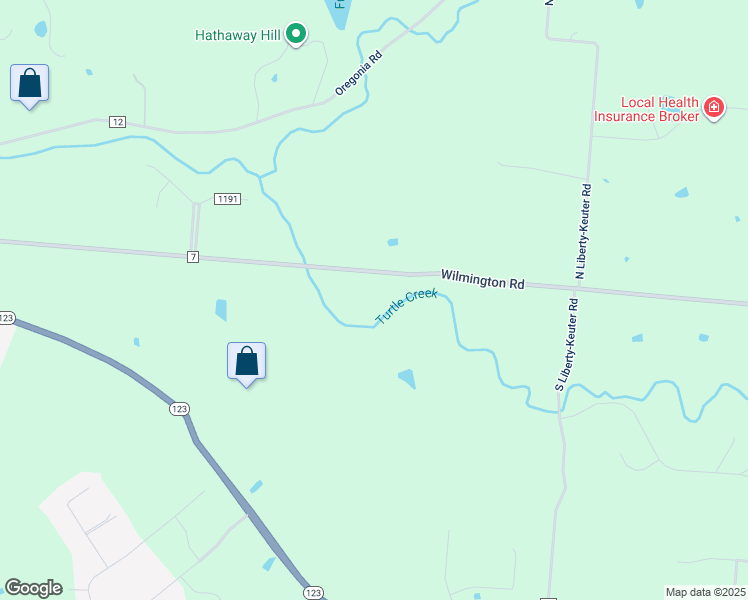 map of restaurants, bars, coffee shops, grocery stores, and more near 2033 Wilmington Road in Lebanon