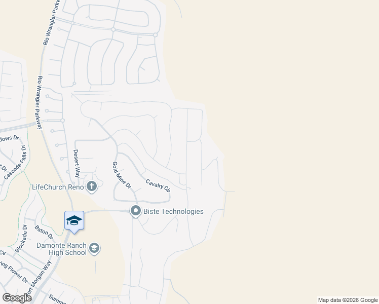 map of restaurants, bars, coffee shops, grocery stores, and more near 10310 Palladium Mine Dr in Reno