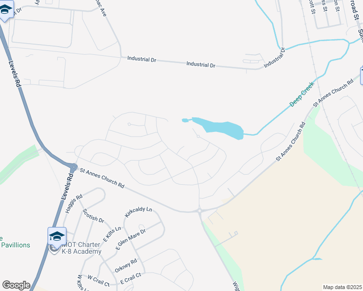 map of restaurants, bars, coffee shops, grocery stores, and more near 1611 Ellinor Court in Middletown