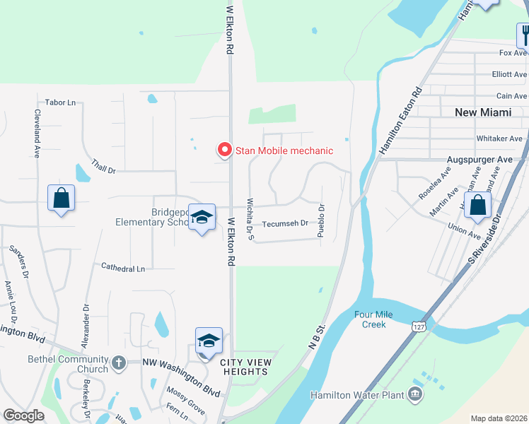 map of restaurants, bars, coffee shops, grocery stores, and more near 56 Algonquin Drive in Hamilton