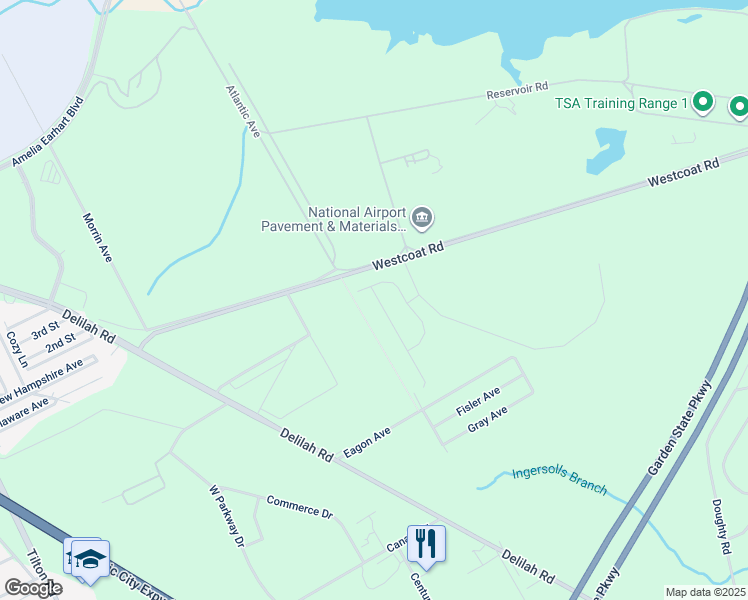 map of restaurants, bars, coffee shops, grocery stores, and more near 206 Hermosa Dr in Egg Harbor Township