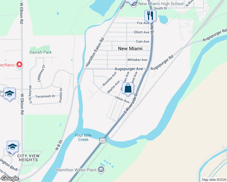 map of restaurants, bars, coffee shops, grocery stores, and more near 51 Martin Avenue in Hamilton