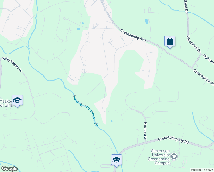 map of restaurants, bars, coffee shops, grocery stores, and more near 1810 By Woods Lane in Baltimore County