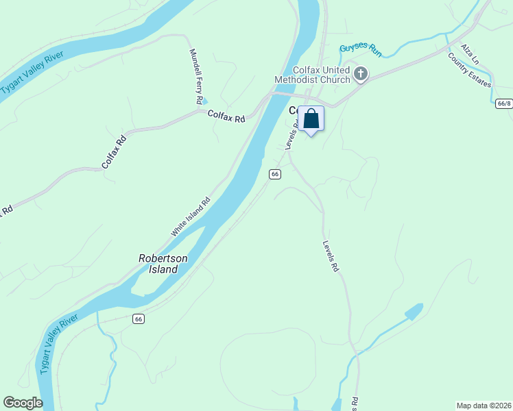 map of restaurants, bars, coffee shops, grocery stores, and more near 77 Sandy Beach Road in Fairmont