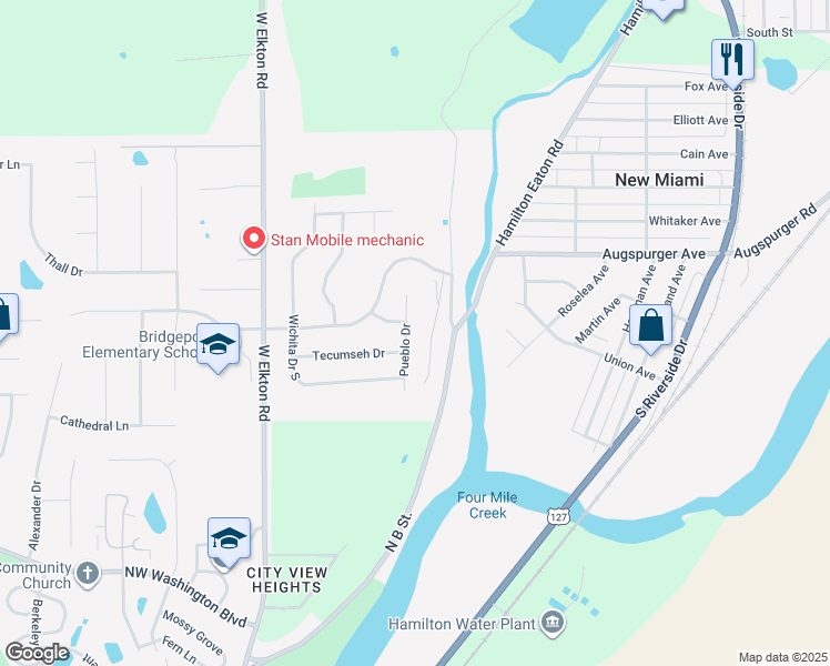 map of restaurants, bars, coffee shops, grocery stores, and more near 11 Reiff Drive in Hamilton