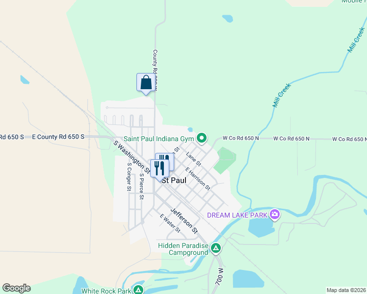 map of restaurants, bars, coffee shops, grocery stores, and more near 402 North Main Street in Saint Paul