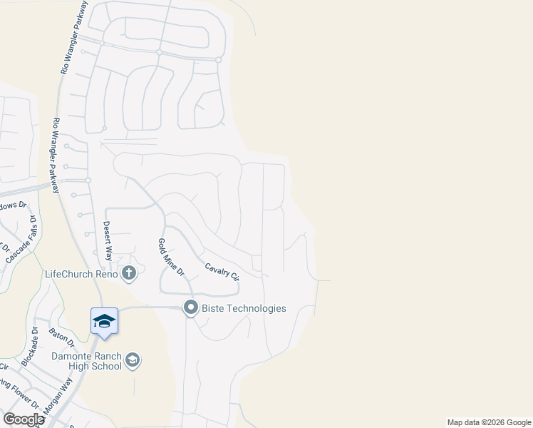 map of restaurants, bars, coffee shops, grocery stores, and more near 10310 Palladium Mine Dr in Reno