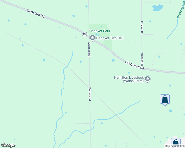 map of restaurants, bars, coffee shops, grocery stores, and more near 1666 Morman Road in Hamilton