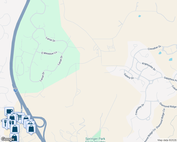 map of restaurants, bars, coffee shops, grocery stores, and more near 1070 Pawnee Trail in Castle Rock