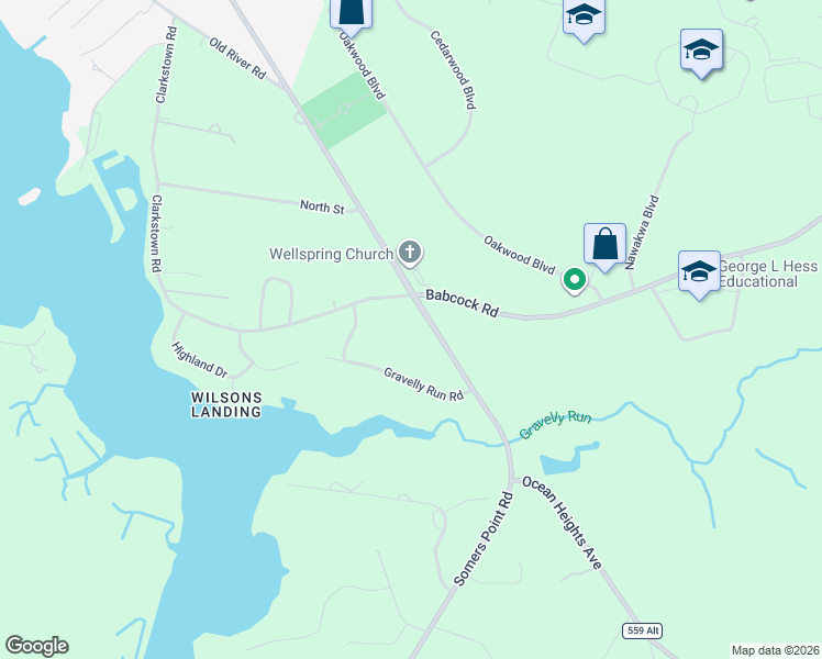 map of restaurants, bars, coffee shops, grocery stores, and more near 5067 Somers Point Road in Hamilton