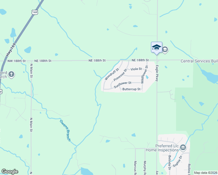 map of restaurants, bars, coffee shops, grocery stores, and more near 806 Sunflower Street in Smithville