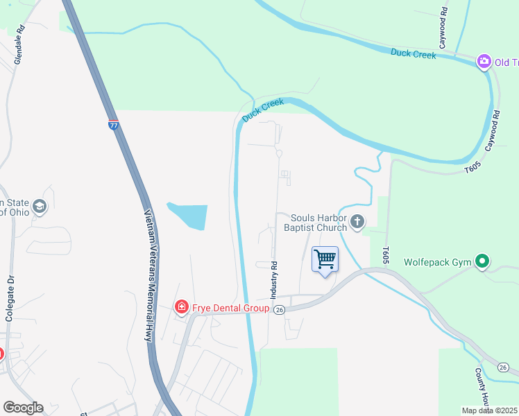 map of restaurants, bars, coffee shops, grocery stores, and more near 111 Industry Road in Marietta