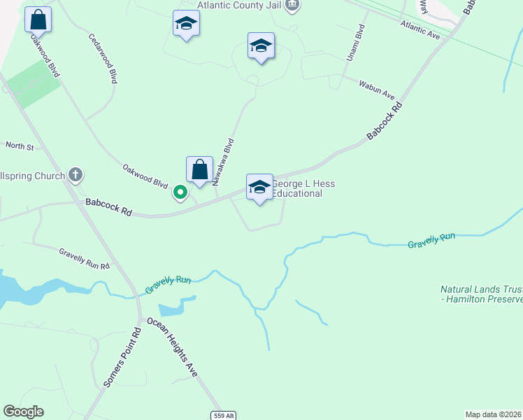 map of restaurants, bars, coffee shops, grocery stores, and more near 700 Babcock Road in Hamilton Township