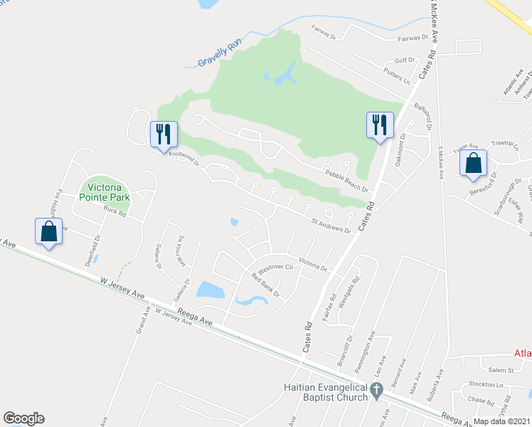 map of restaurants, bars, coffee shops, grocery stores, and more near 26 Penn Oaks Lane in Hamilton Township