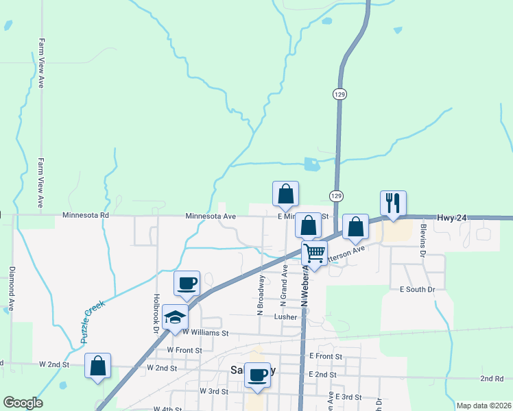 map of restaurants, bars, coffee shops, grocery stores, and more near in Salisbury