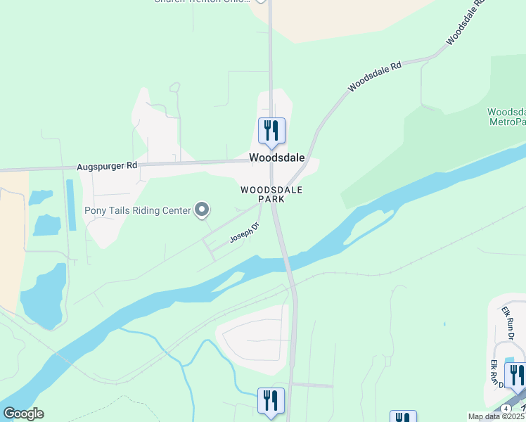 map of restaurants, bars, coffee shops, grocery stores, and more near 5445 Joseph Drive in Trenton