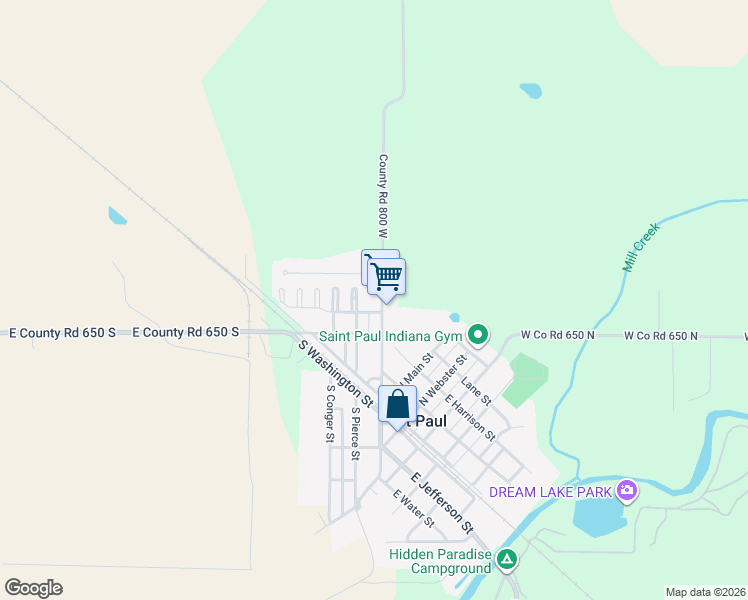 map of restaurants, bars, coffee shops, grocery stores, and more near 403 North County Line Road in Saint Paul