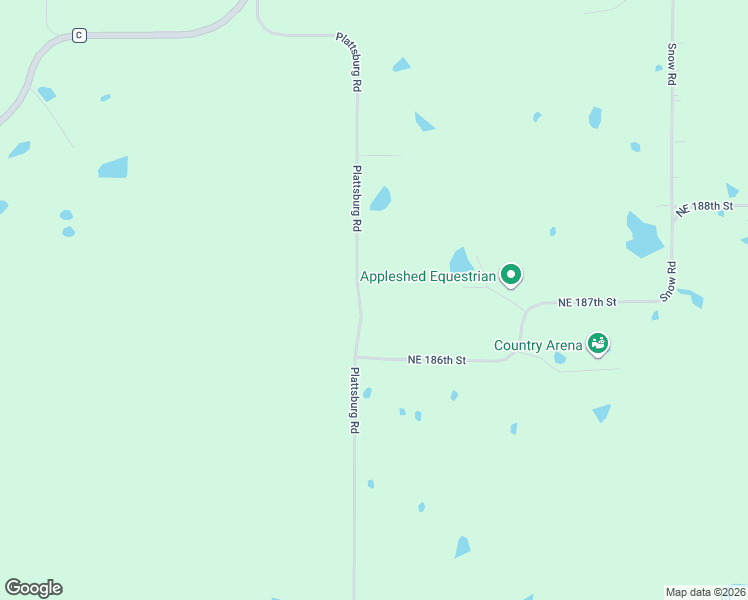 map of restaurants, bars, coffee shops, grocery stores, and more near 18703 Plattsburg Road in Holt