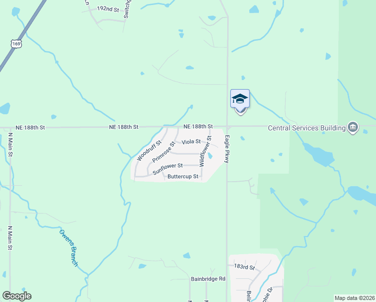 map of restaurants, bars, coffee shops, grocery stores, and more near 1107 Cone Flower Street in Smithville