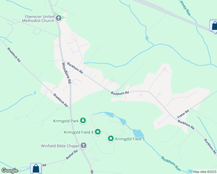 map of restaurants, bars, coffee shops, grocery stores, and more near 1424 Buckhorn Road in Sykesville