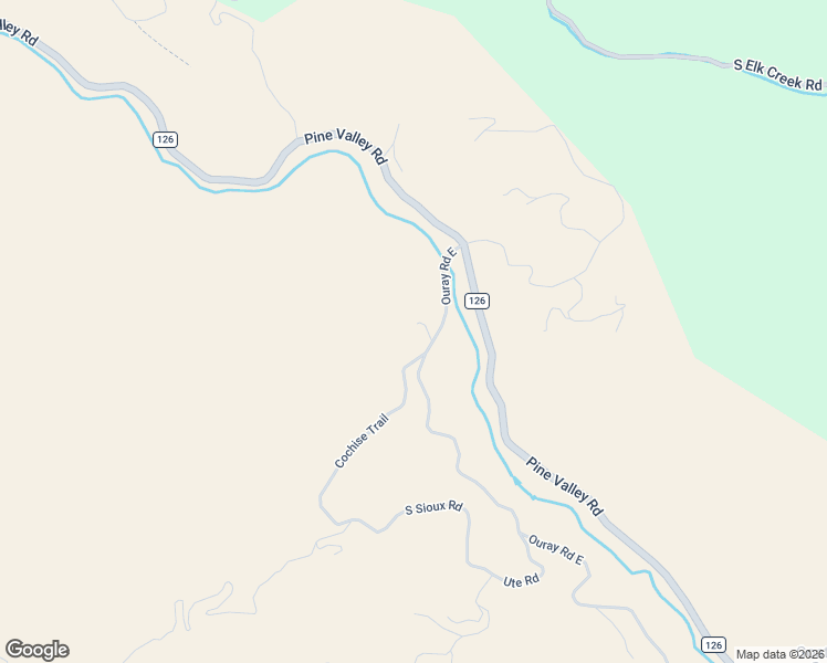 map of restaurants, bars, coffee shops, grocery stores, and more near 15479 Ouray Road East in Pine