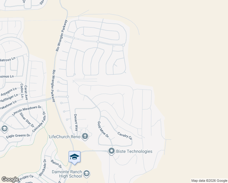 map of restaurants, bars, coffee shops, grocery stores, and more near 2805 Tobiano Drive in Reno