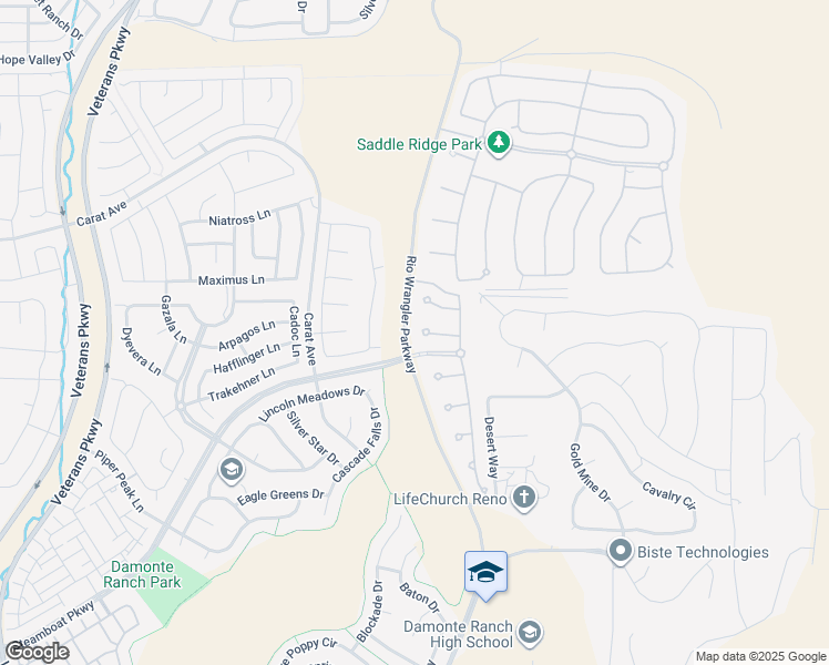 map of restaurants, bars, coffee shops, grocery stores, and more near 2605 Fury Court in Reno