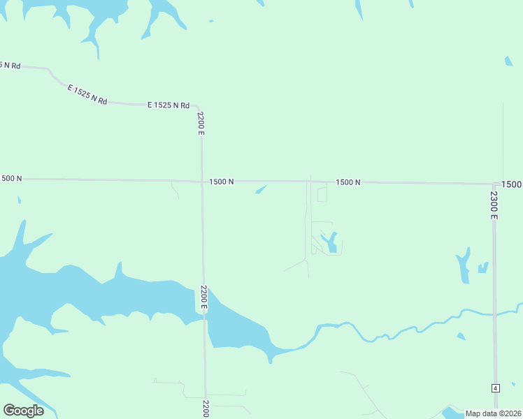 map of restaurants, bars, coffee shops, grocery stores, and more near 2214 East 1500 North Road in Shelbyville