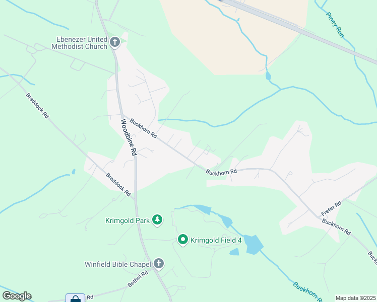 map of restaurants, bars, coffee shops, grocery stores, and more near 1442 Buckhorn Road in Sykesville