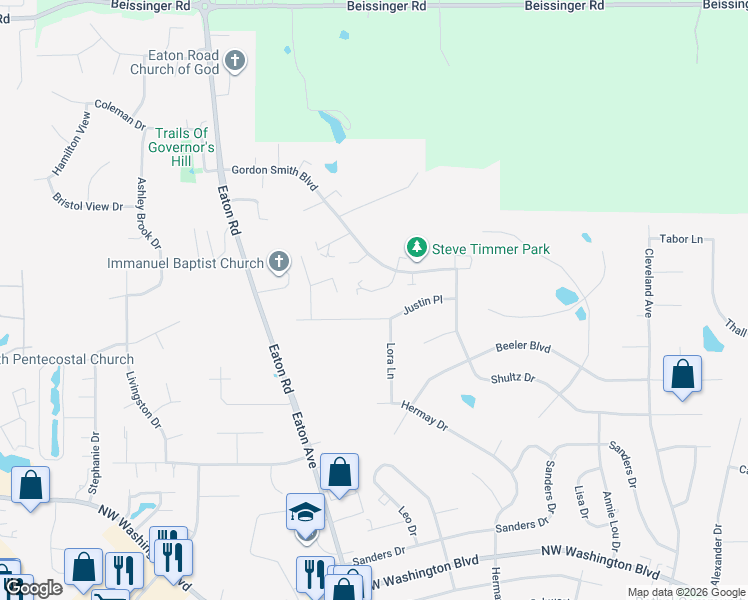 map of restaurants, bars, coffee shops, grocery stores, and more near 21 Marlou Drive in Hamilton