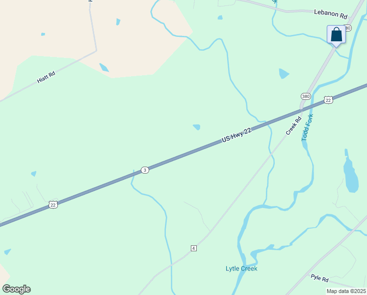 map of restaurants, bars, coffee shops, grocery stores, and more near 7394 Sr 22 3 in Clarksville