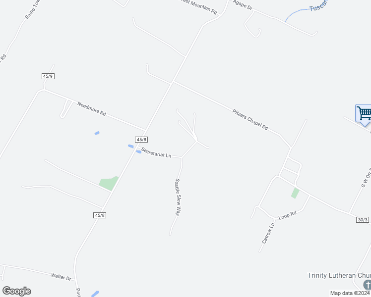 map of restaurants, bars, coffee shops, grocery stores, and more near 253 Secretariat Lane in Martinsburg