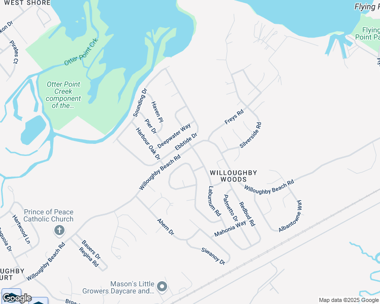 map of restaurants, bars, coffee shops, grocery stores, and more near 418 Laburnum Road in Edgewood
