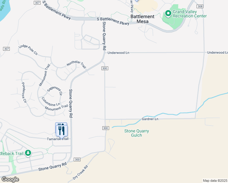 map of restaurants, bars, coffee shops, grocery stores, and more near 7185 County Road 300 in Parachute