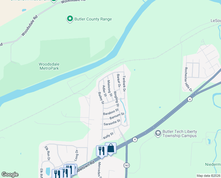 map of restaurants, bars, coffee shops, grocery stores, and more near 200-298 Mainring St in Hamilton
