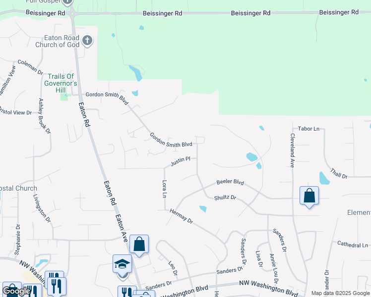 map of restaurants, bars, coffee shops, grocery stores, and more near 709 Gordon Smith Boulevard in Hamilton