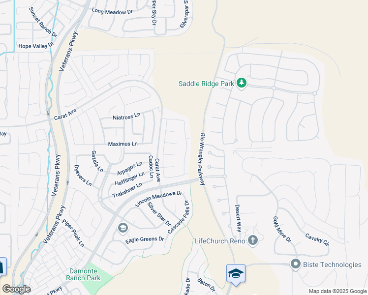 map of restaurants, bars, coffee shops, grocery stores, and more near 413 Cherry Blossom Court in Reno