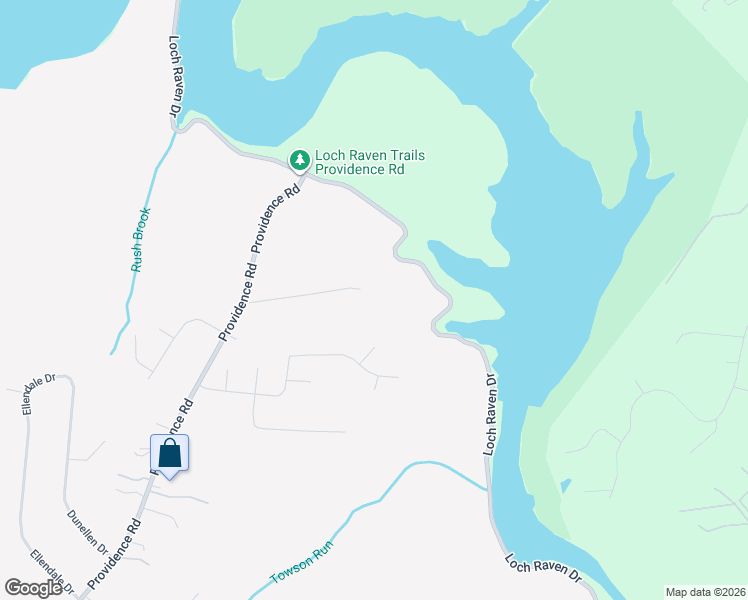 map of restaurants, bars, coffee shops, grocery stores, and more near 19 Lakecrest Court in Towson
